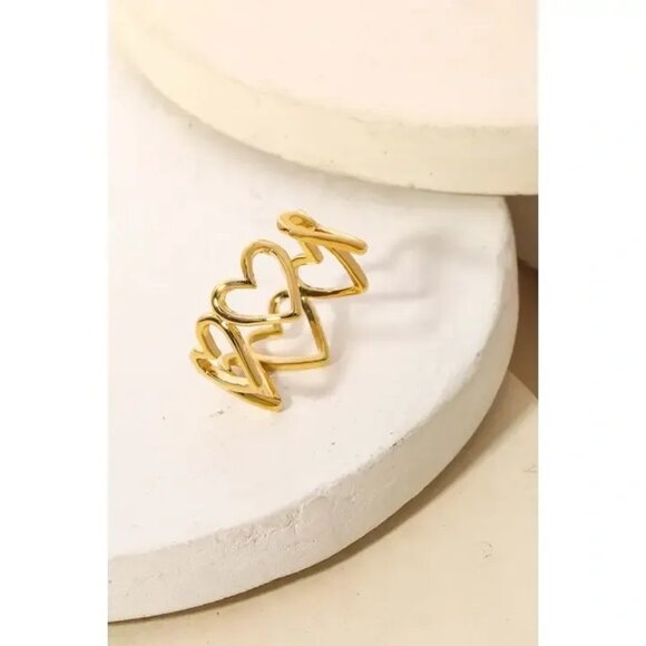 ($7) Open Heart Design Ring - Picture 2 of 2